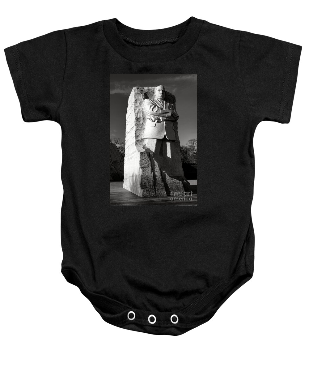 Mlk Baby Onesie featuring the photograph MLK by Olivier Le Queinec