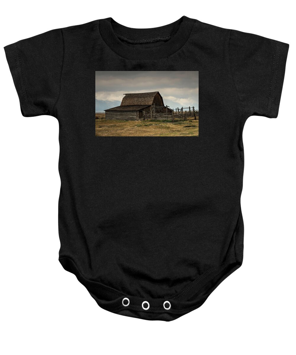 Grand Tetons Baby Onesie featuring the photograph Mormon Row #1 by Norman Reid