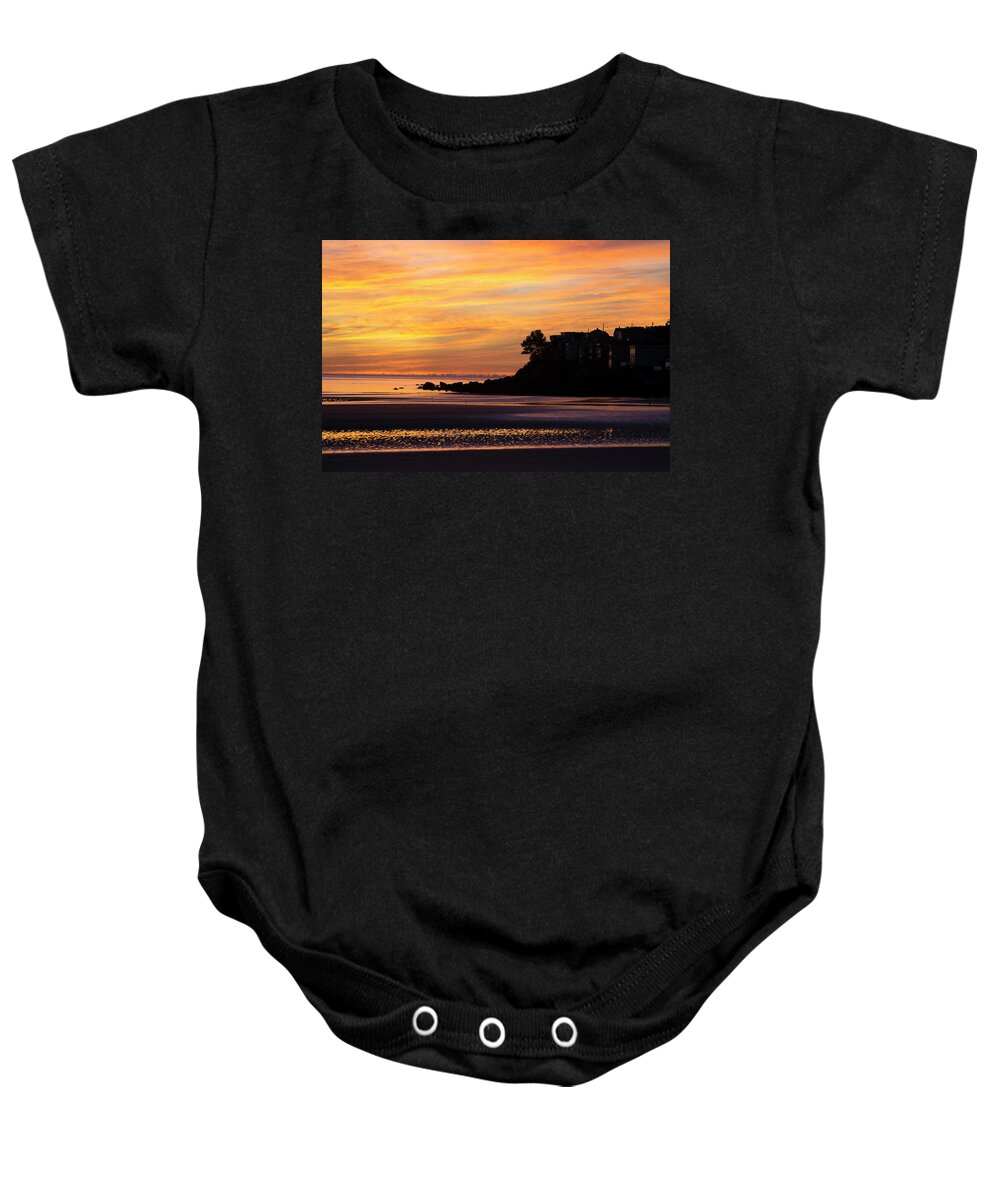 Sunrise Baby Onesie featuring the photograph Morning Gold by Ellen Koplow