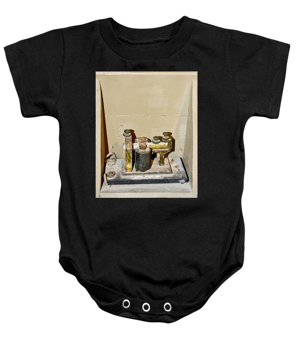 Vintage Baby Onesie featuring the photograph Morse Code in Key West by Bob Slitzan