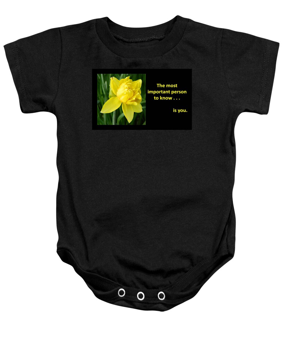 Nature Baby Onesie featuring the photograph Most Important Person by Gallery Of Hope 