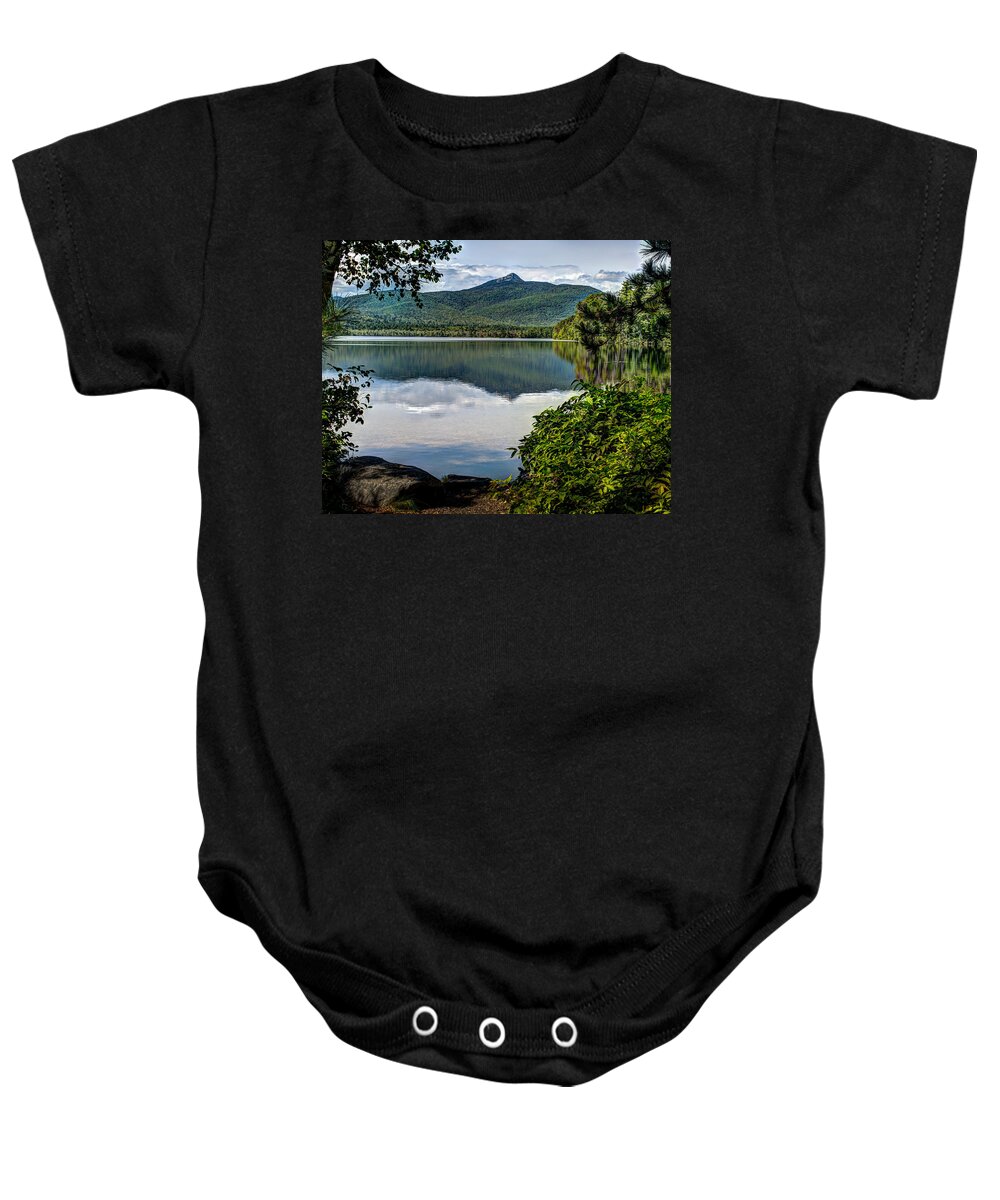 Stamp Treks Baby Onesie featuring the photograph Mount Chocorua by David Thompsen