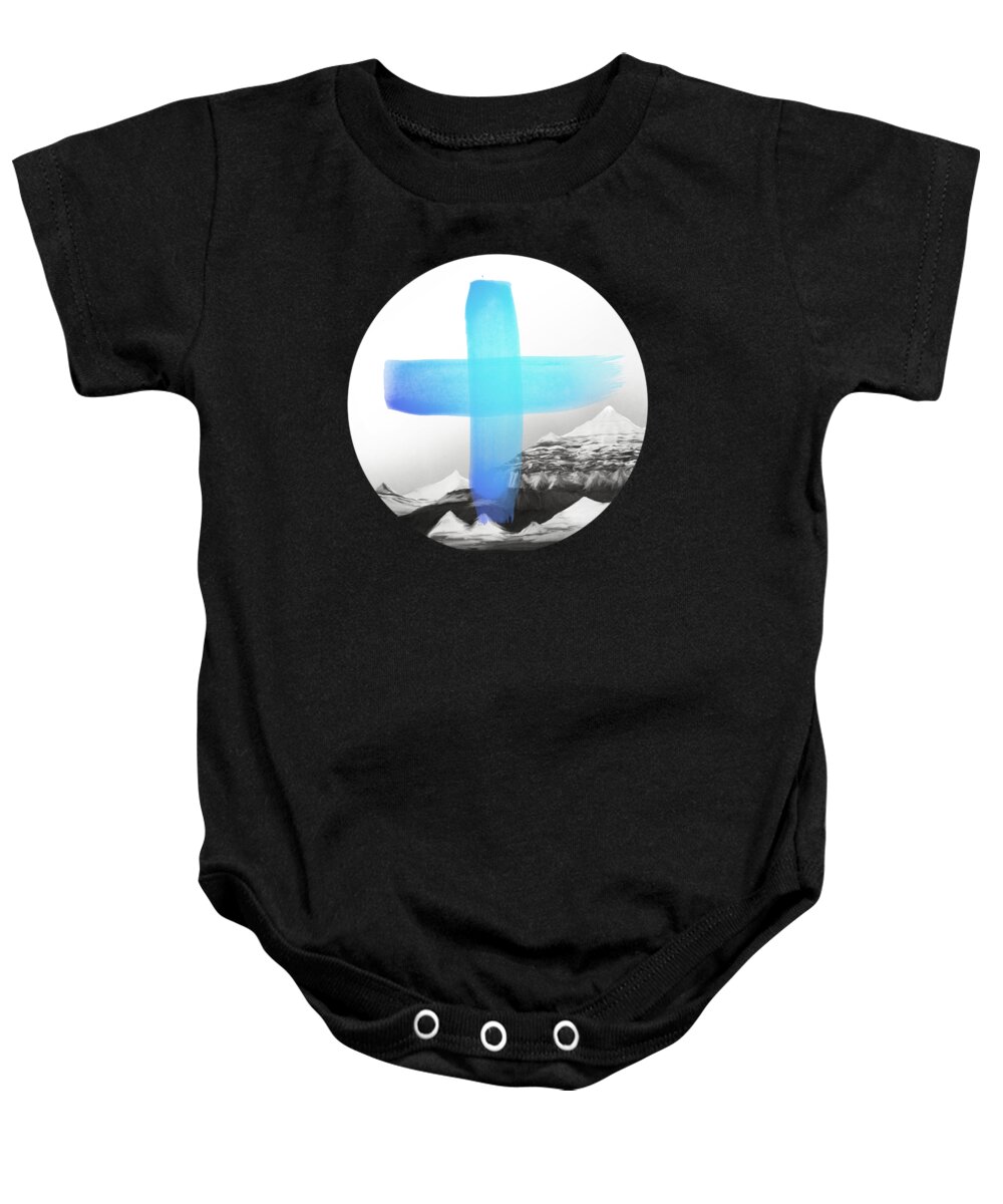 Mountains Baby Onesie featuring the painting Mountains by Amy Hamilton