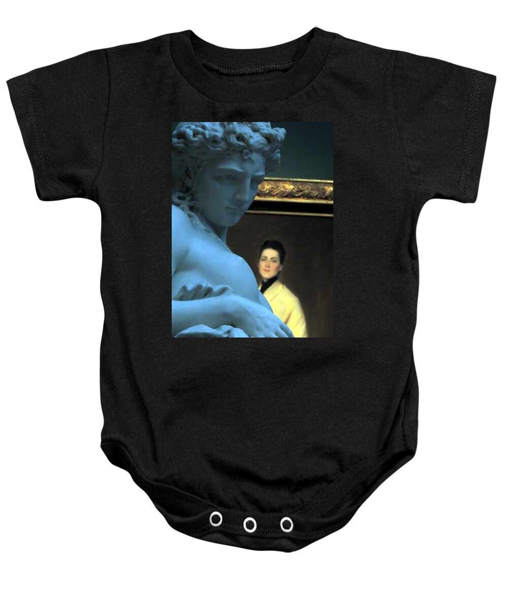Art Baby Onesie featuring the photograph Museum Critic by Vincent Green