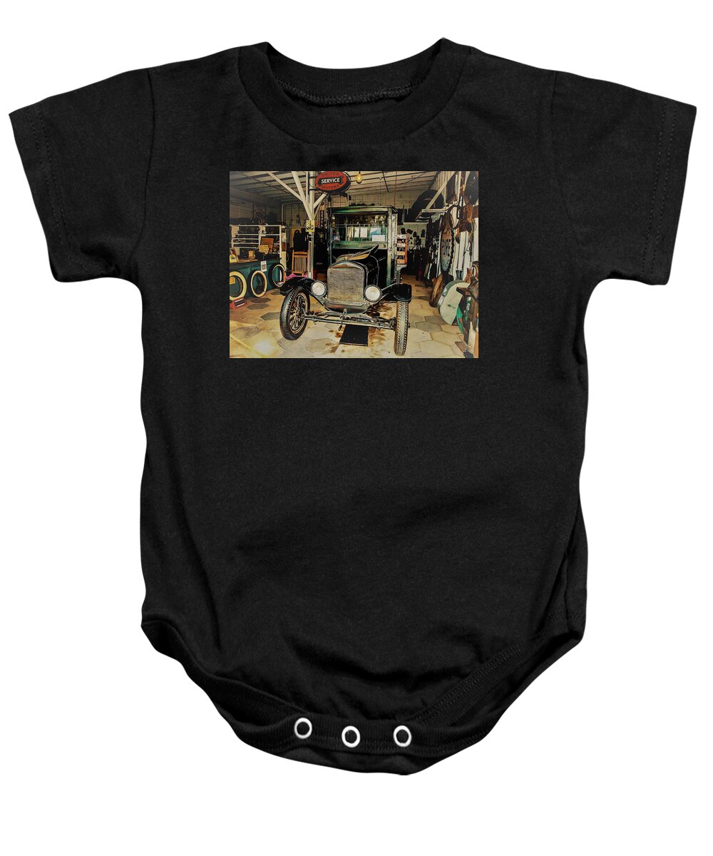 Garage Baby Onesie featuring the photograph My Garage Too by Randy Sylvia