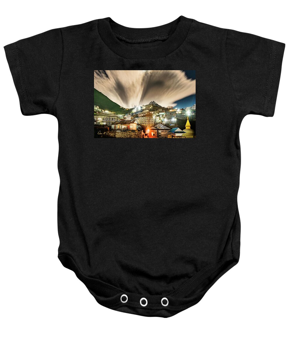 Namche Baby Onesie featuring the photograph Namche Night by Dan McGeorge
