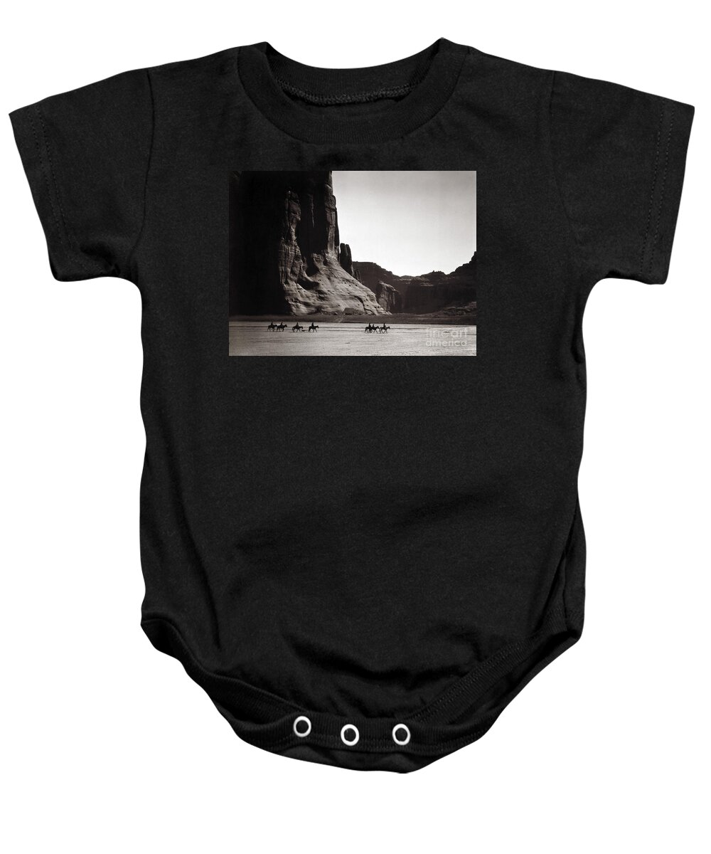 1904 Baby Onesie featuring the photograph Navajos Canyon De Chelly, 1904 by Edward Curtis