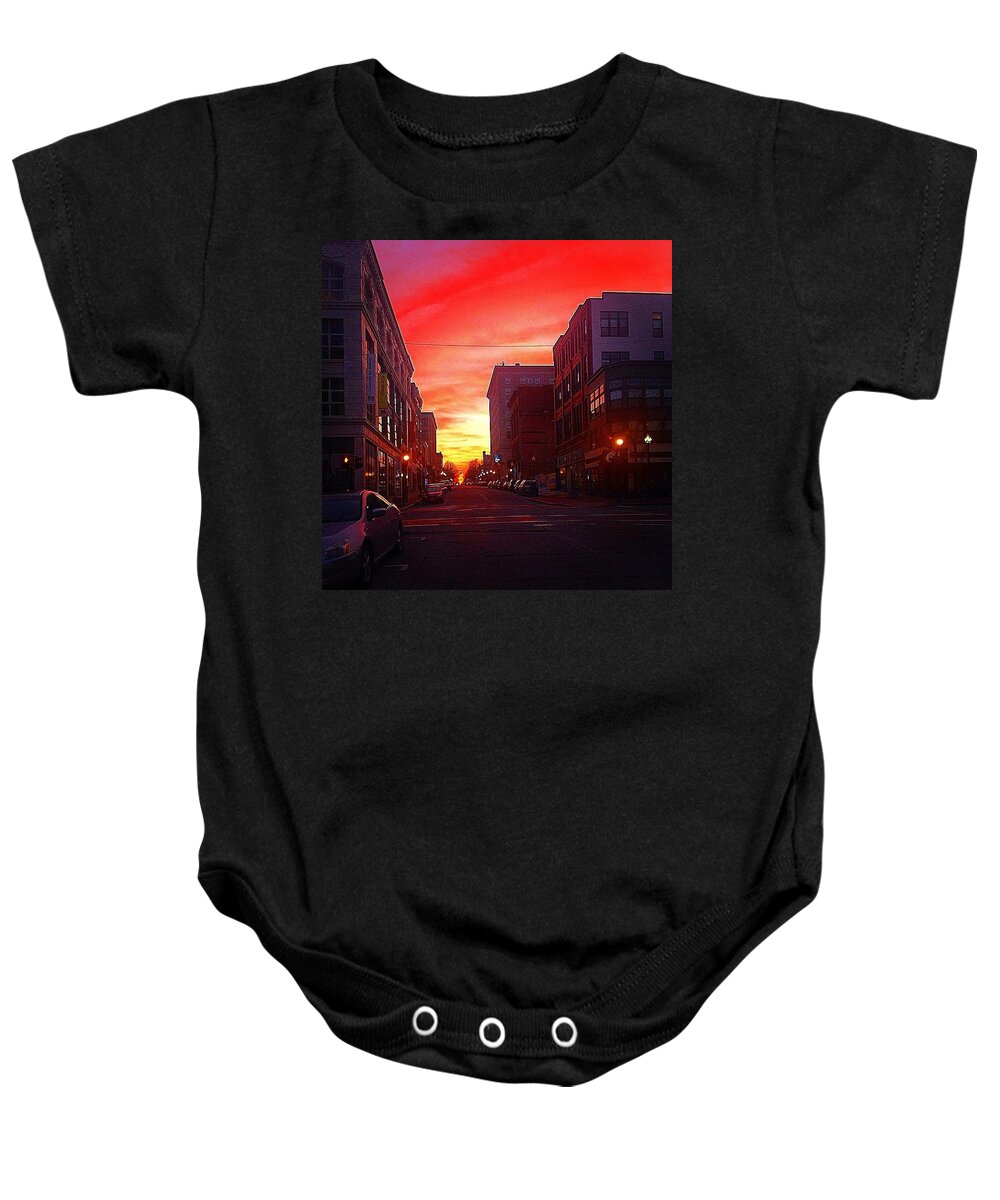 Sunset Baby Onesie featuring the photograph Uptown by Kate Arsenault 