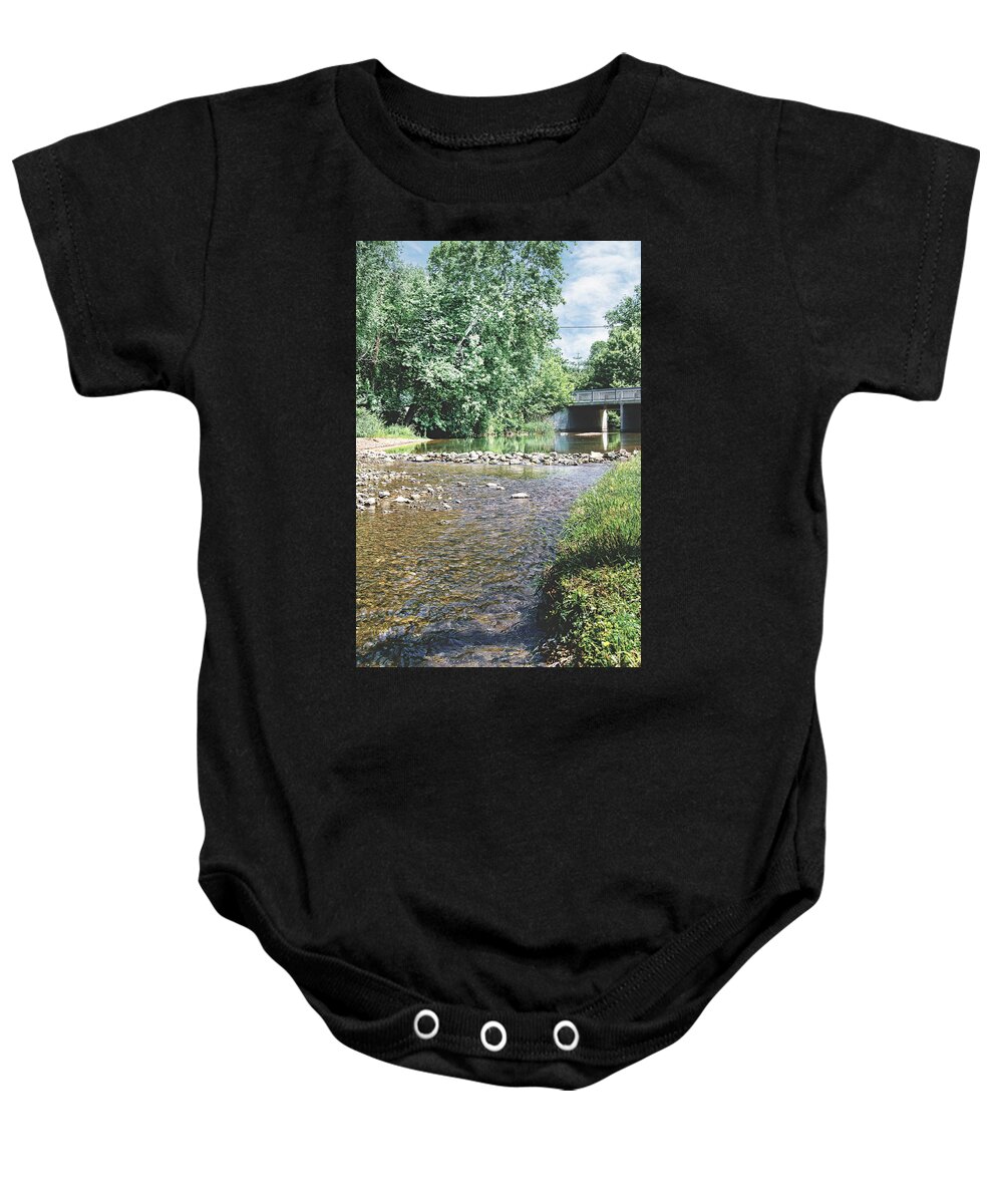 Neosho Baby Onesie featuring the photograph Neosho Country Creek by Judy Hall-Folde