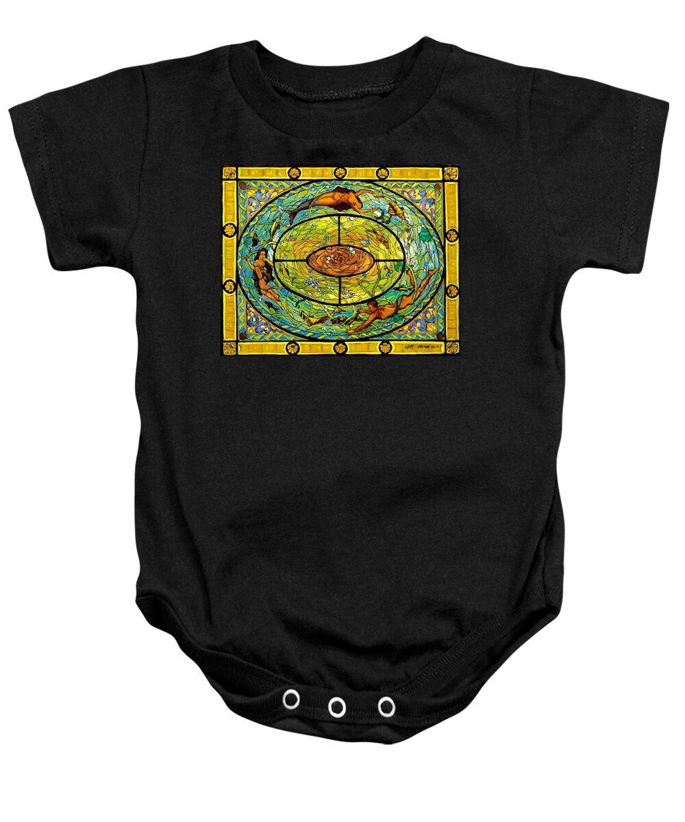 Mermaid Baby Onesie featuring the painting Neptune's Daughter by Jeanette Jarmon