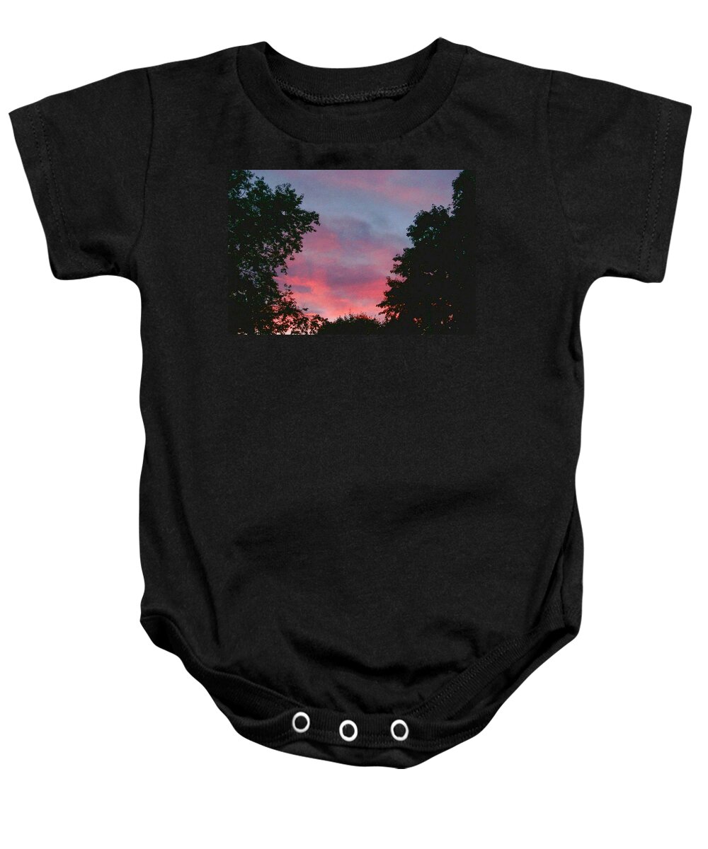 Photography Baby Onesie featuring the digital art New Hampshire Sunset by Barbara S Nickerson