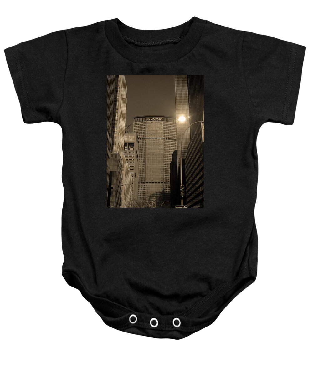 5th Baby Onesie featuring the photograph New York City 1982 Sepia Series - #7 by Frank Romeo