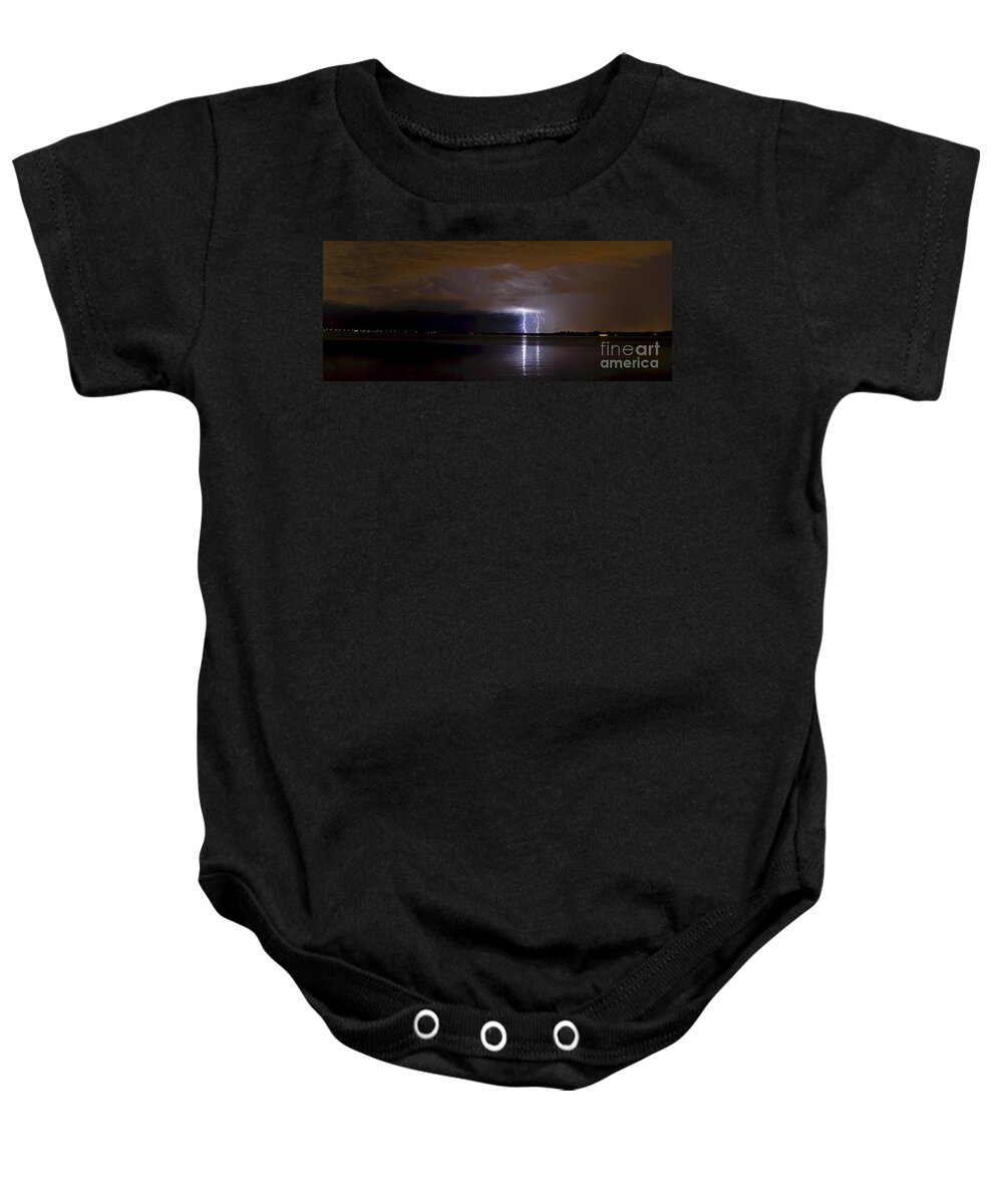 Clouds Baby Onesie featuring the photograph Night Light by Quinn Sedam