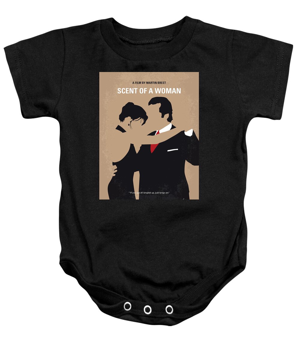 Scent Of A Woman Baby Onesie featuring the digital art No888 My Scent of a Woman minimal movie poster by Chungkong Art