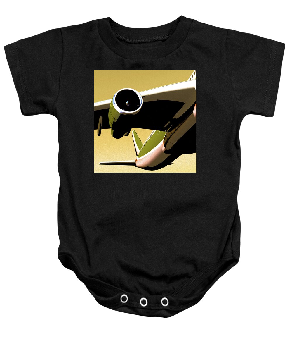 Abstract Baby Onesie featuring the digital art Non Stop by Richard Rizzo