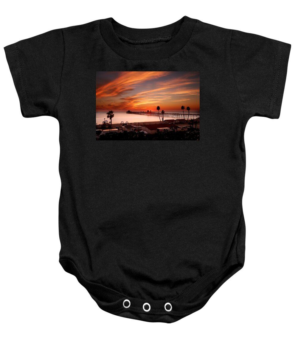  Sunset Baby Onesie featuring the photograph Oceanside Sunset 10 by Larry Marshall