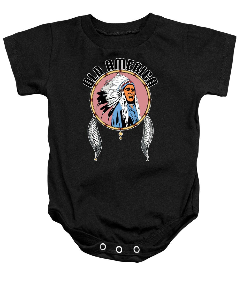 Old-america Baby Onesie featuring the digital art Old Amercia by Piotr Dulski