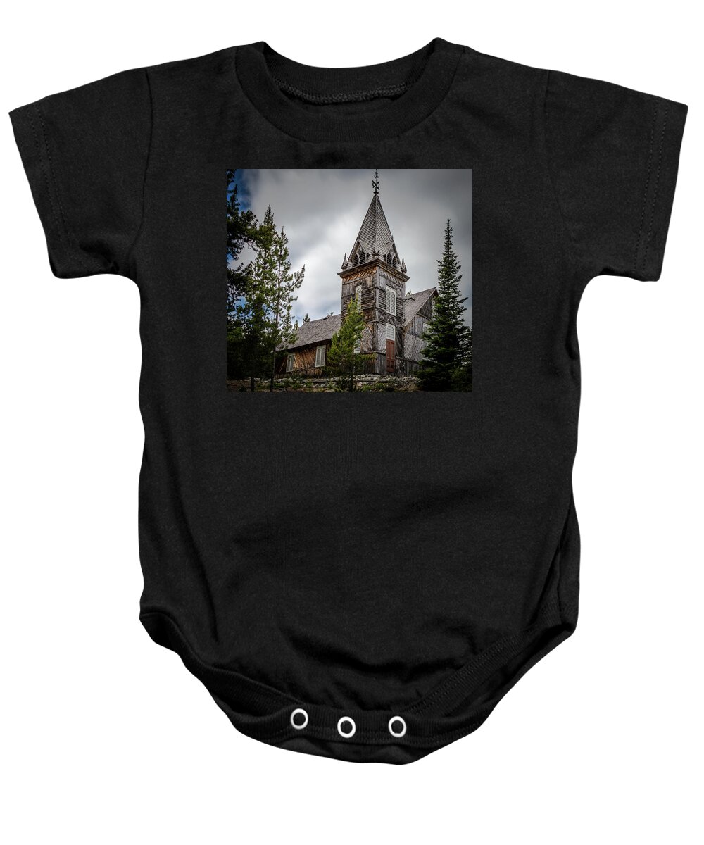 Church Baby Onesie featuring the photograph Old Church by Ed Clark
