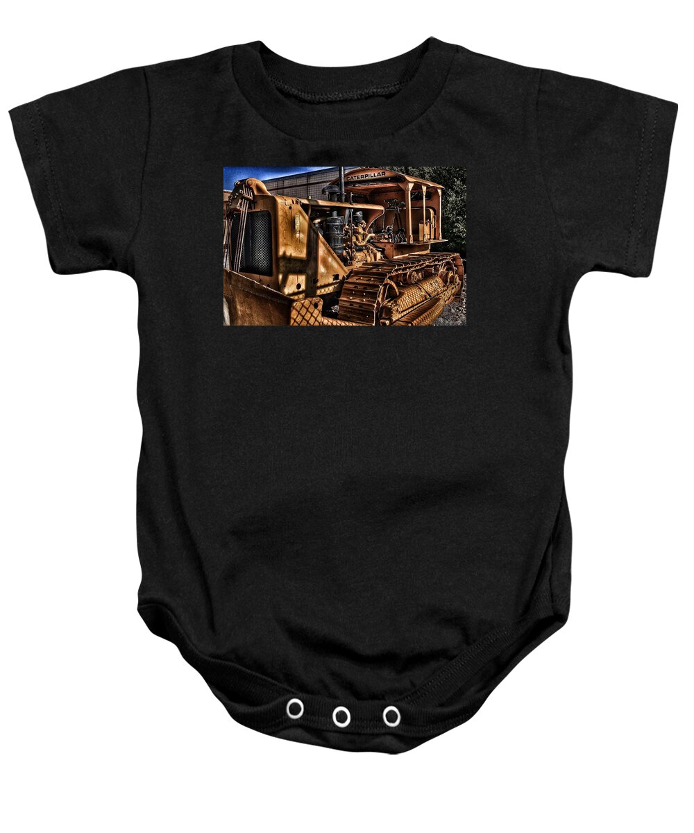 Cat Baby Onesie featuring the photograph OLD ZU 1947 Cable Operated Cat by Buck Buchanan