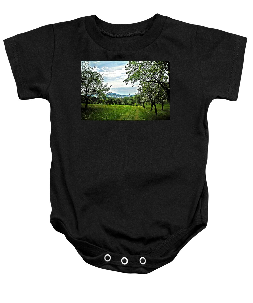 Europe Baby Onesie featuring the photograph On the Way to Gramastetten ... by Juergen Weiss