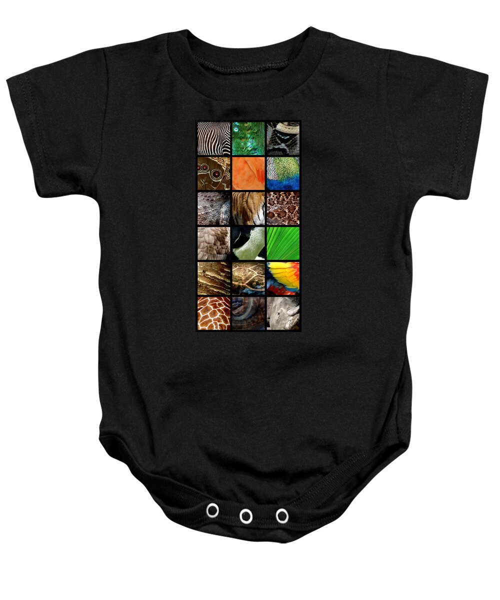 Animal Baby Onesie featuring the photograph One Day at the Zoo by Michelle Calkins