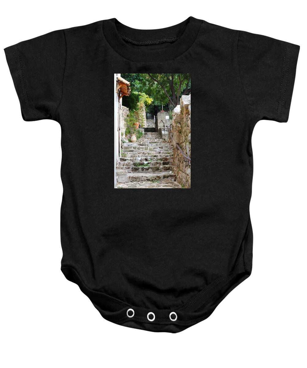 Steps Baby Onesie featuring the photograph Onwards and Upwards by Richard Patmore