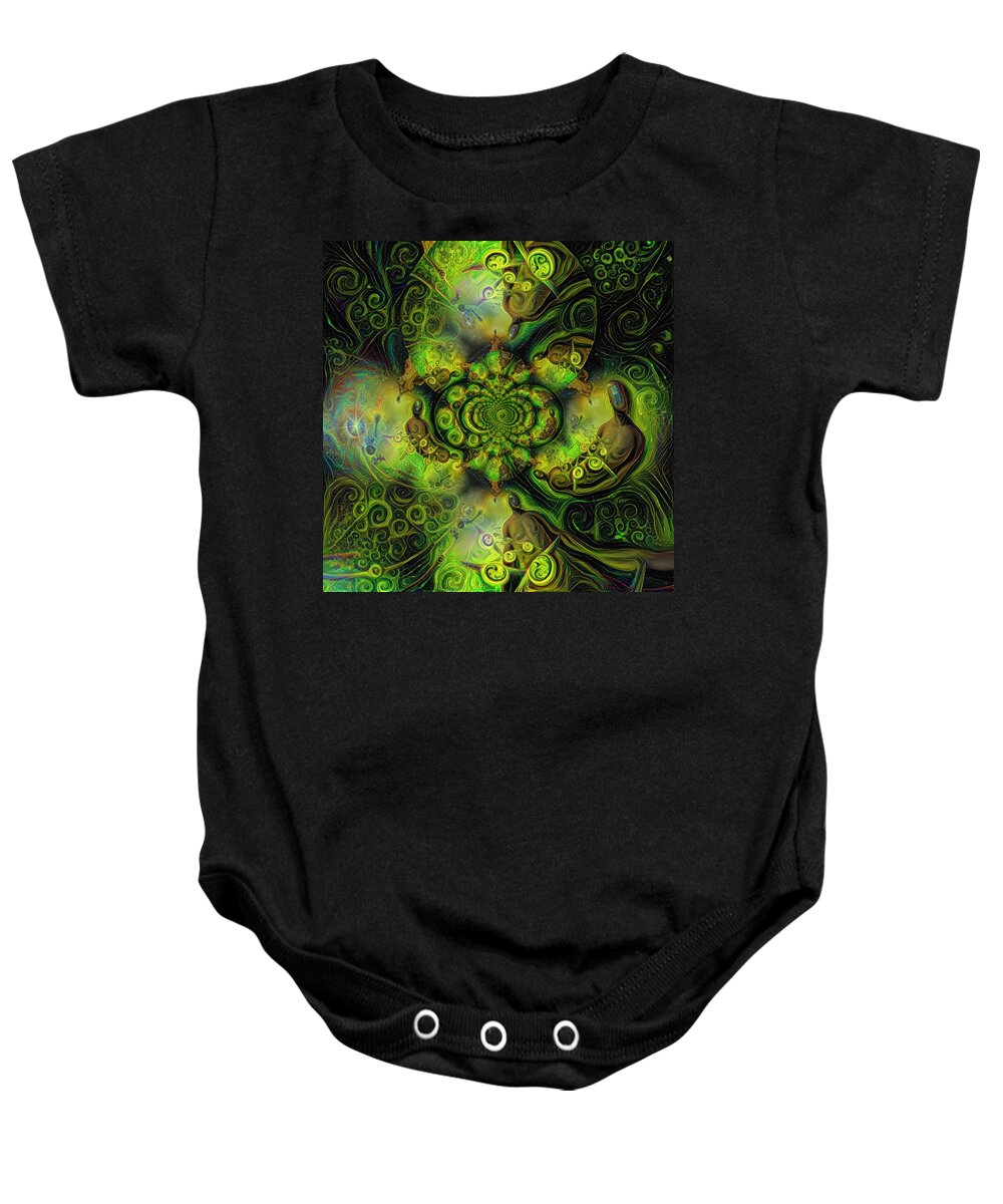 Oil Baby Onesie featuring the digital art Open Mind by Bruce Rolff
