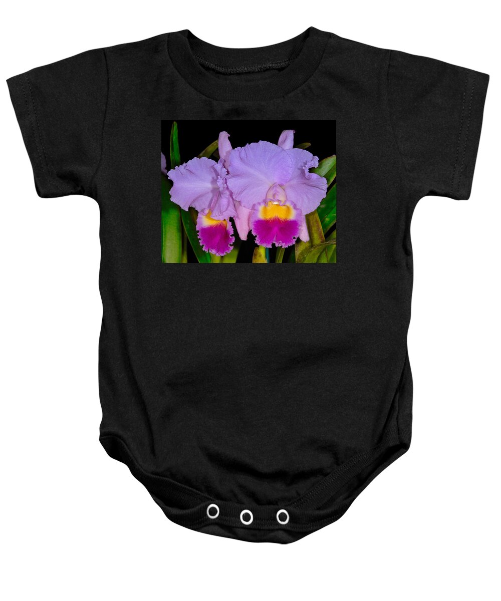 Flower Baby Onesie featuring the photograph Orchid 428 by Wesley Elsberry