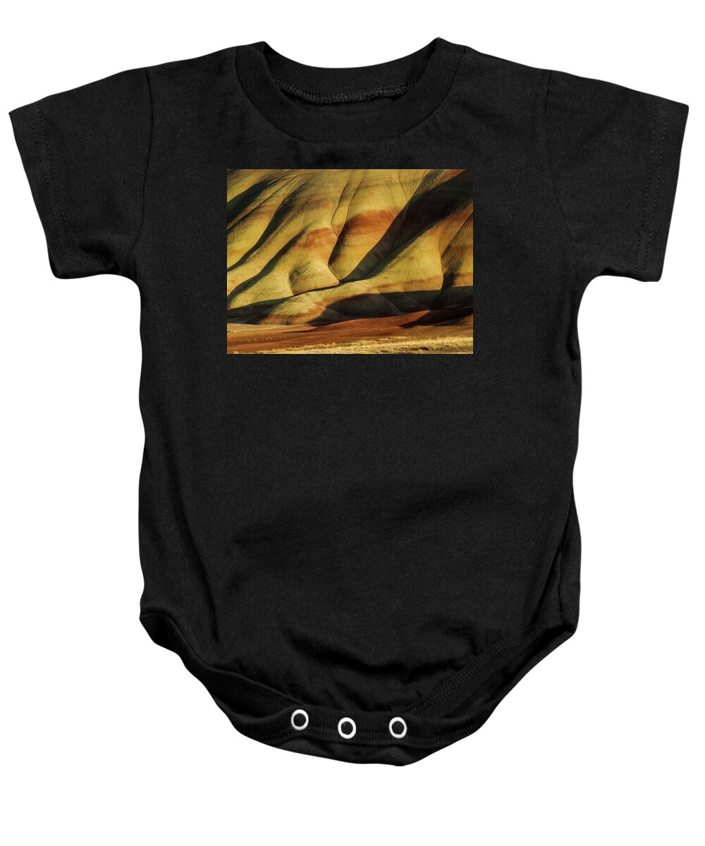 Landscapes Baby Onesie featuring the photograph Painted in Gold by Steven Clark