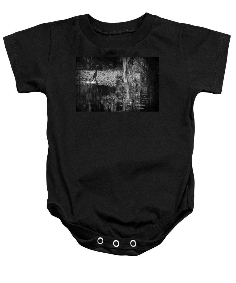 Bird Baby Onesie featuring the photograph Park Boundaries by Laurie Perry