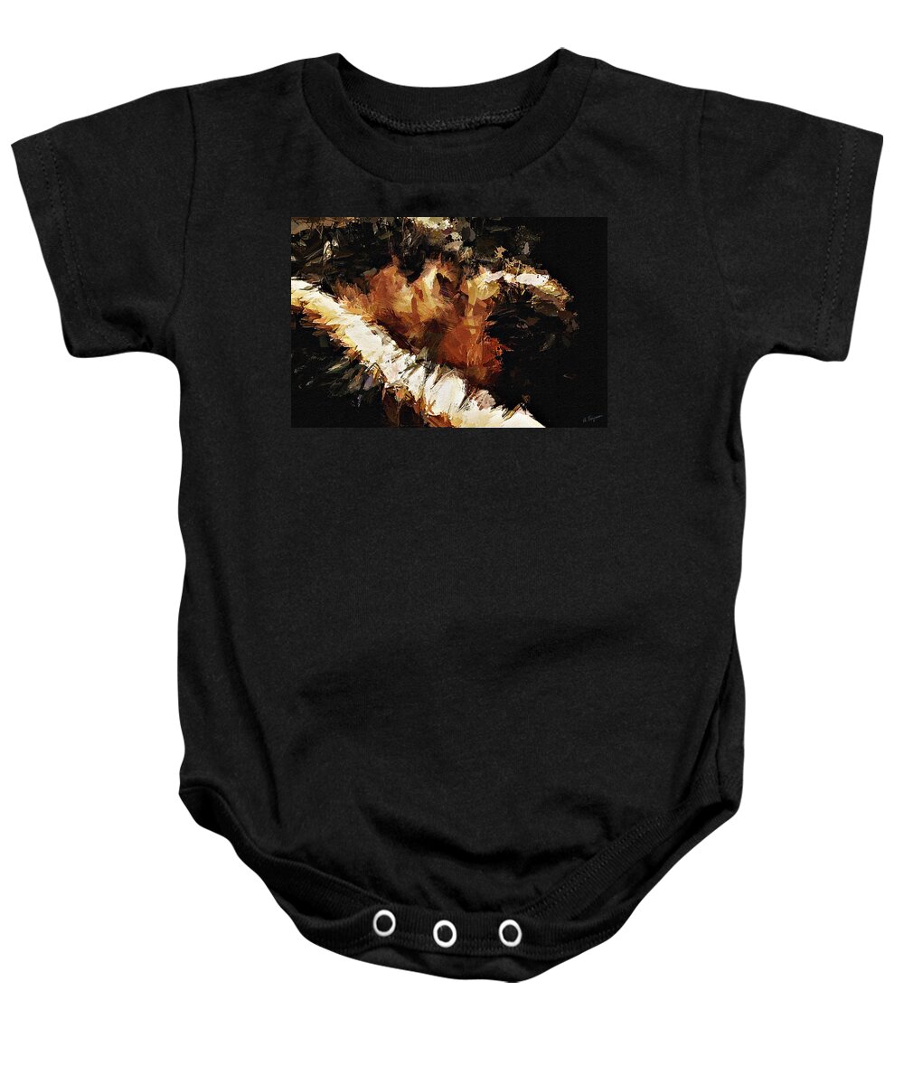 Couple Baby Onesie featuring the painting Passion by Inspirowl Design