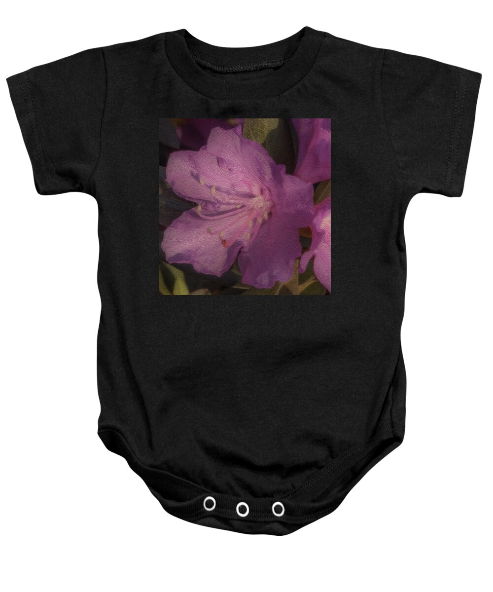 Petal Baby Onesie featuring the photograph Photo Painting in Pink by Roberta Kayne