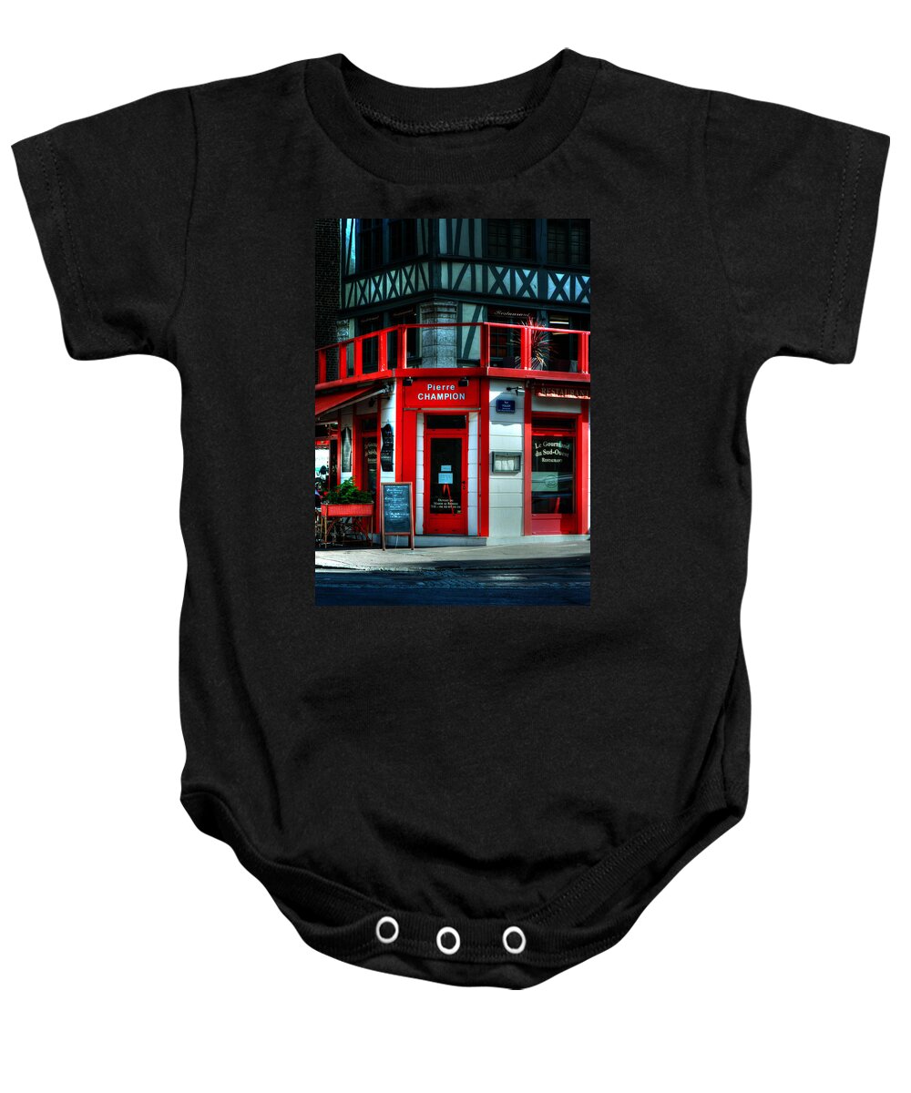 Europe Baby Onesie featuring the photograph Pierre Champion Rouen France by Tom Prendergast