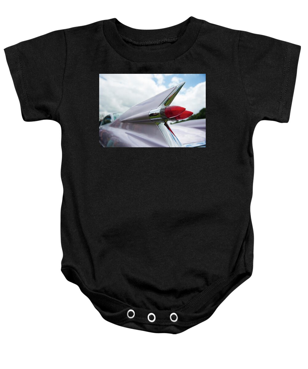  Baby Onesie featuring the photograph Pink Cadillac ii by Helen Jackson