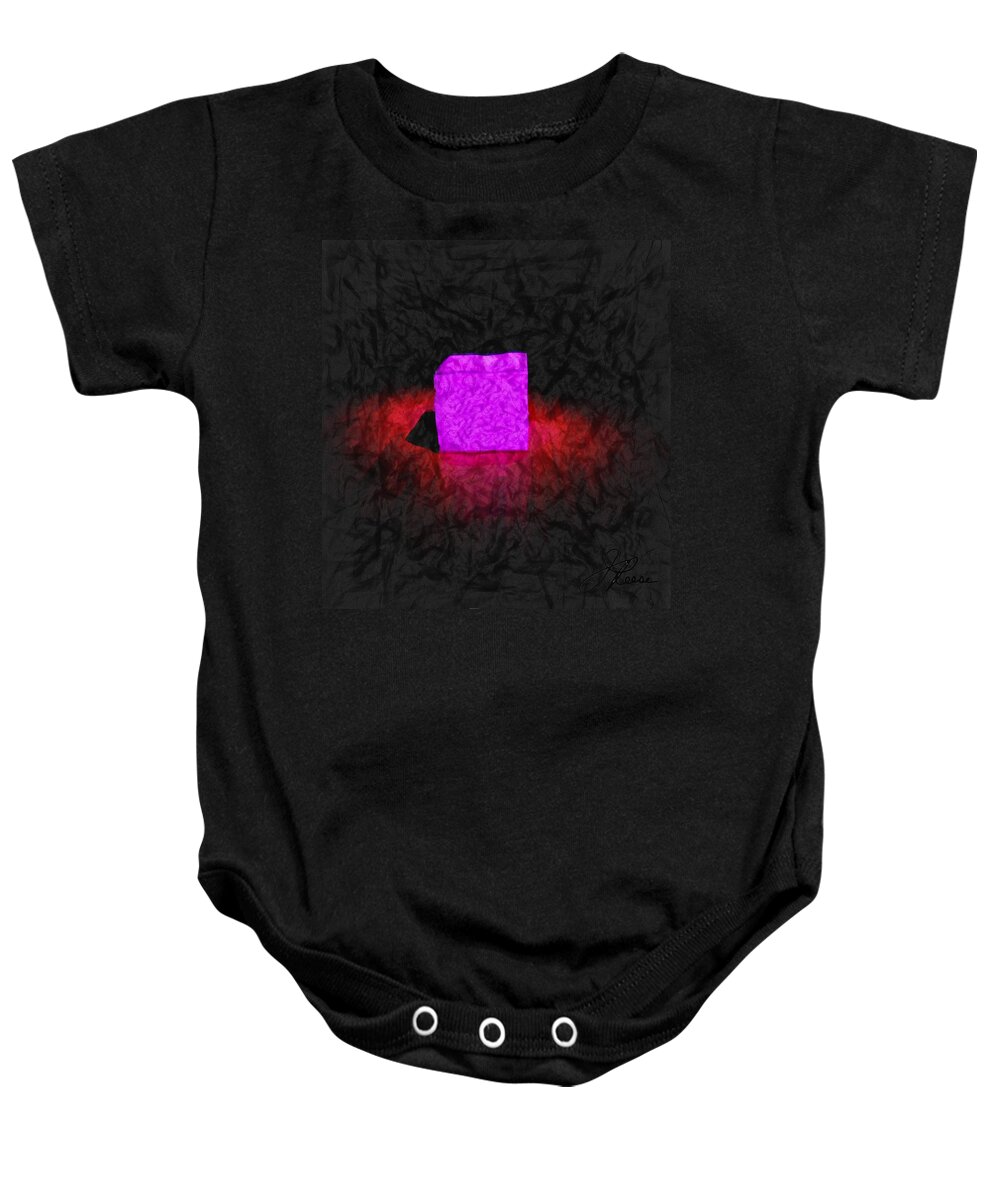 Pink Cube Baby Onesie featuring the photograph Pink Cube by Joan Reese