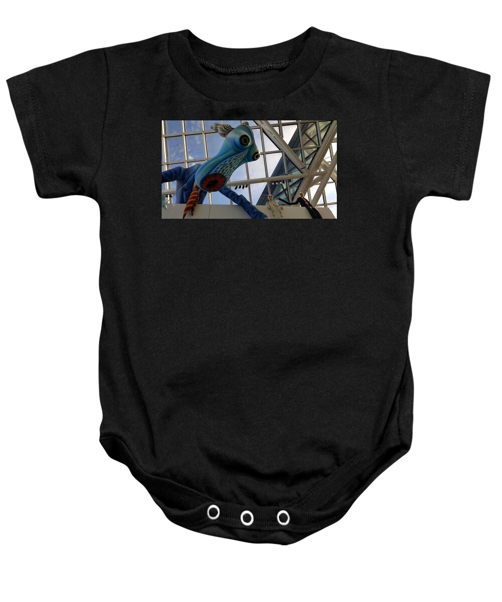 Roger Waters Baby Onesie featuring the photograph PINK FLOYD THE WALL at THE ROCK AND ROLL HALL OF FAME 2 by Rob Hans