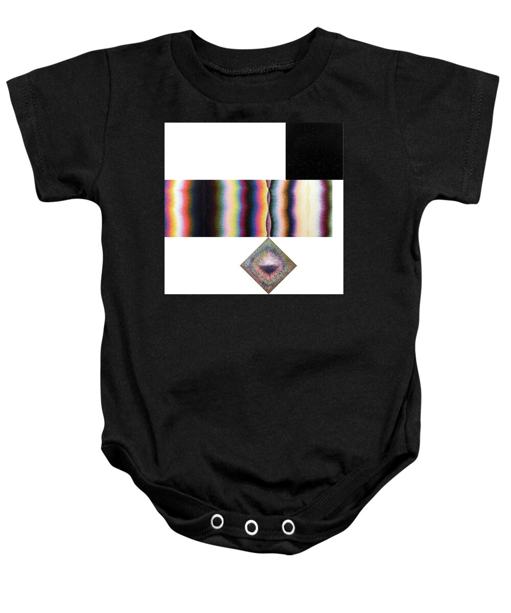 Color Baby Onesie featuring the painting Poles Number Nine by Stephen Mauldin