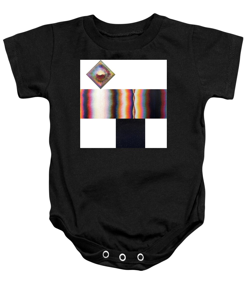 Color Baby Onesie featuring the painting Poles Number Sixteen by Stephen Mauldin