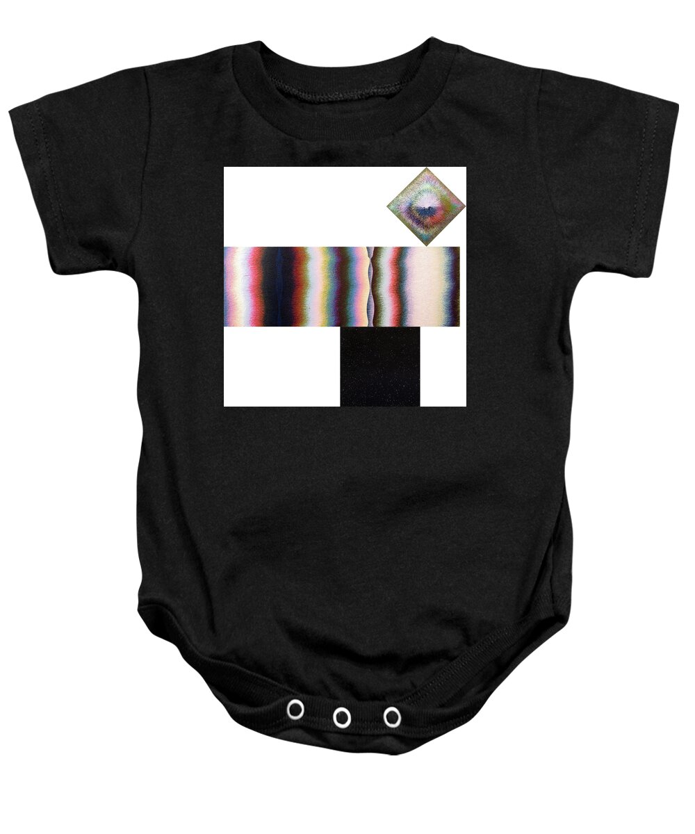 Color Baby Onesie featuring the painting Poles Number Thirteen by Stephen Mauldin