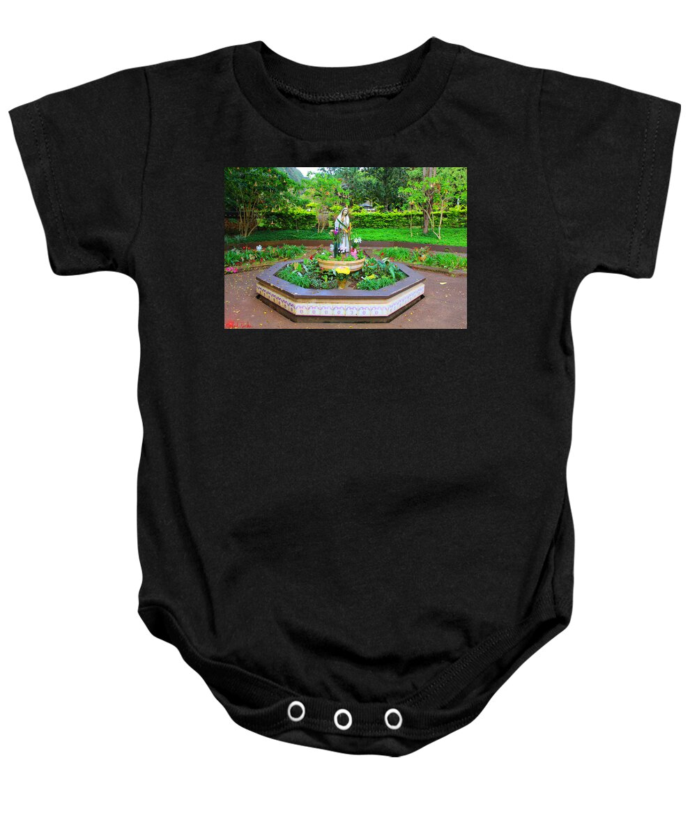 Japanese Temple Baby Onesie featuring the photograph Polynesian Garden by Michael Rucker