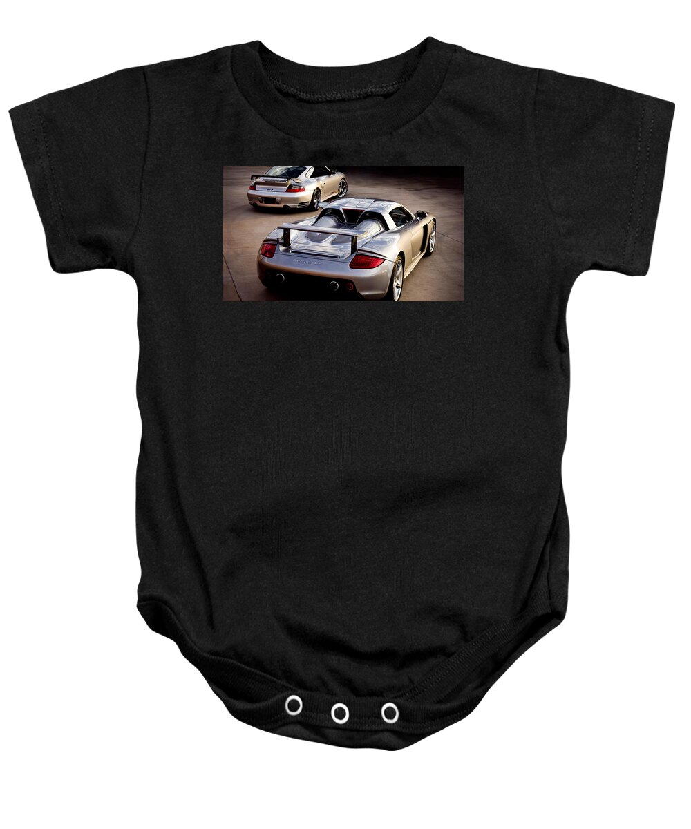 Porsche Baby Onesie featuring the photograph Porsche by Jackie Russo