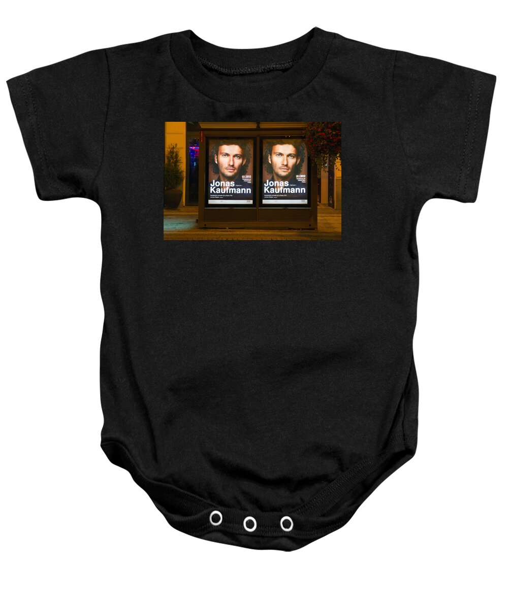 Ad Baby Onesie featuring the photograph Praha Bus Station by Stelios Kleanthous