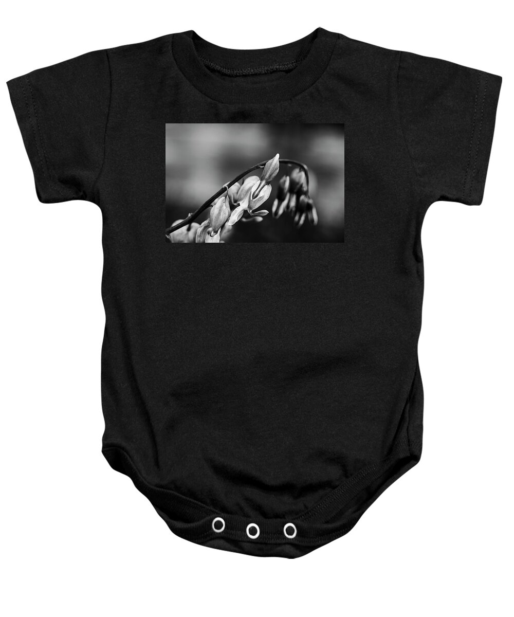Flower Baby Onesie featuring the photograph Pretty in Black and White by Marcus Karlsson Sall