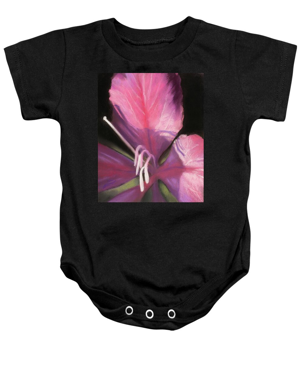 Flower Baby Onesie featuring the painting Pretty in Pink by Sandi Snead