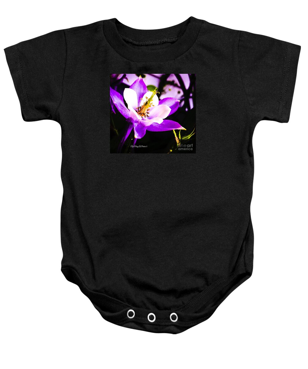 Photograph Baby Onesie featuring the photograph Pretty In Purple by MaryLee Parker