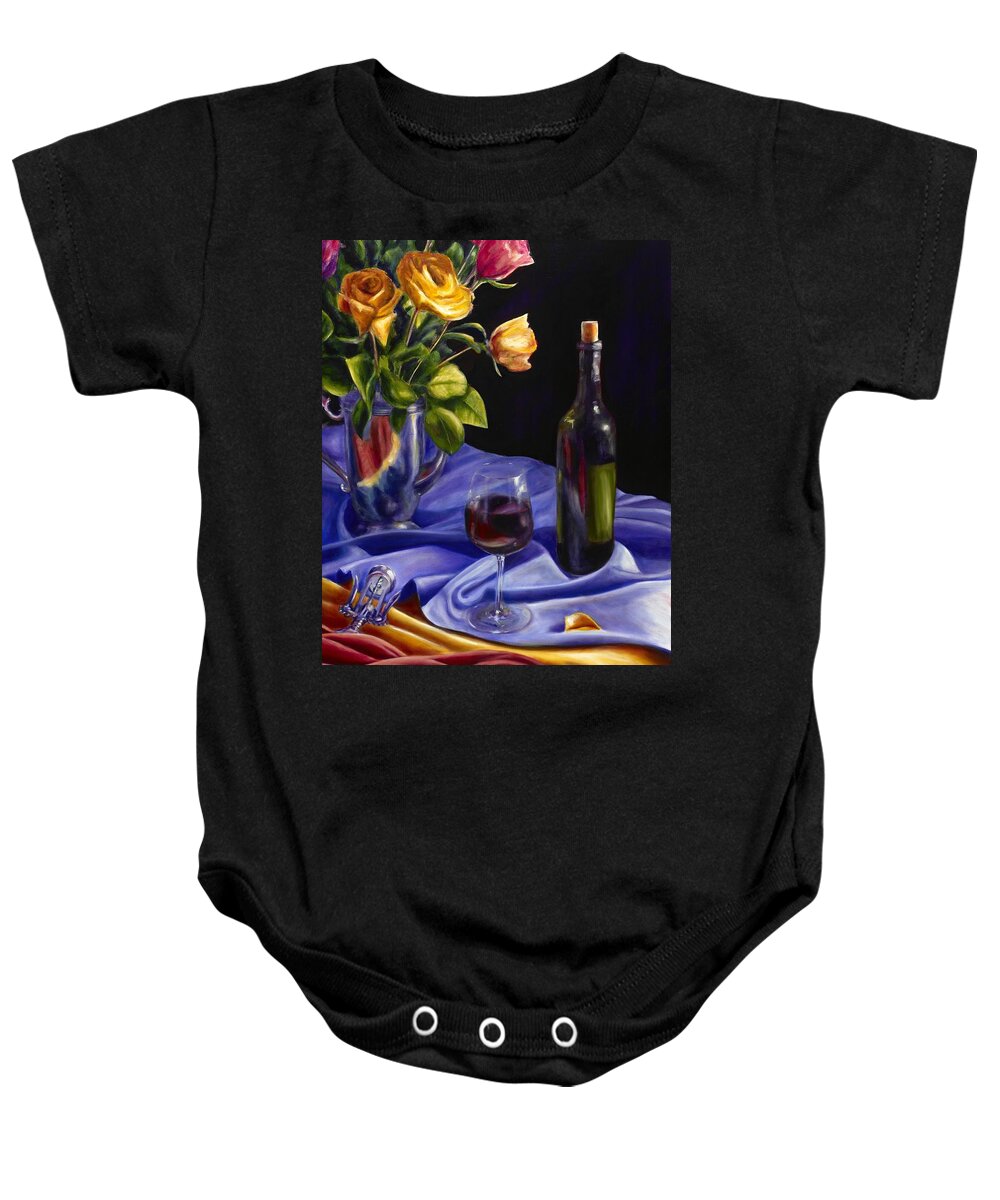 Still Life Baby Onesie featuring the painting Private Label by Shannon Grissom