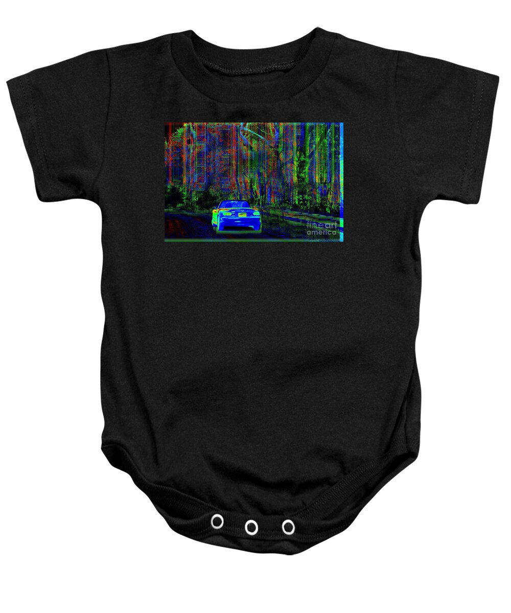 Car Baby Onesie featuring the photograph Psycho Ride by Julie Lueders 