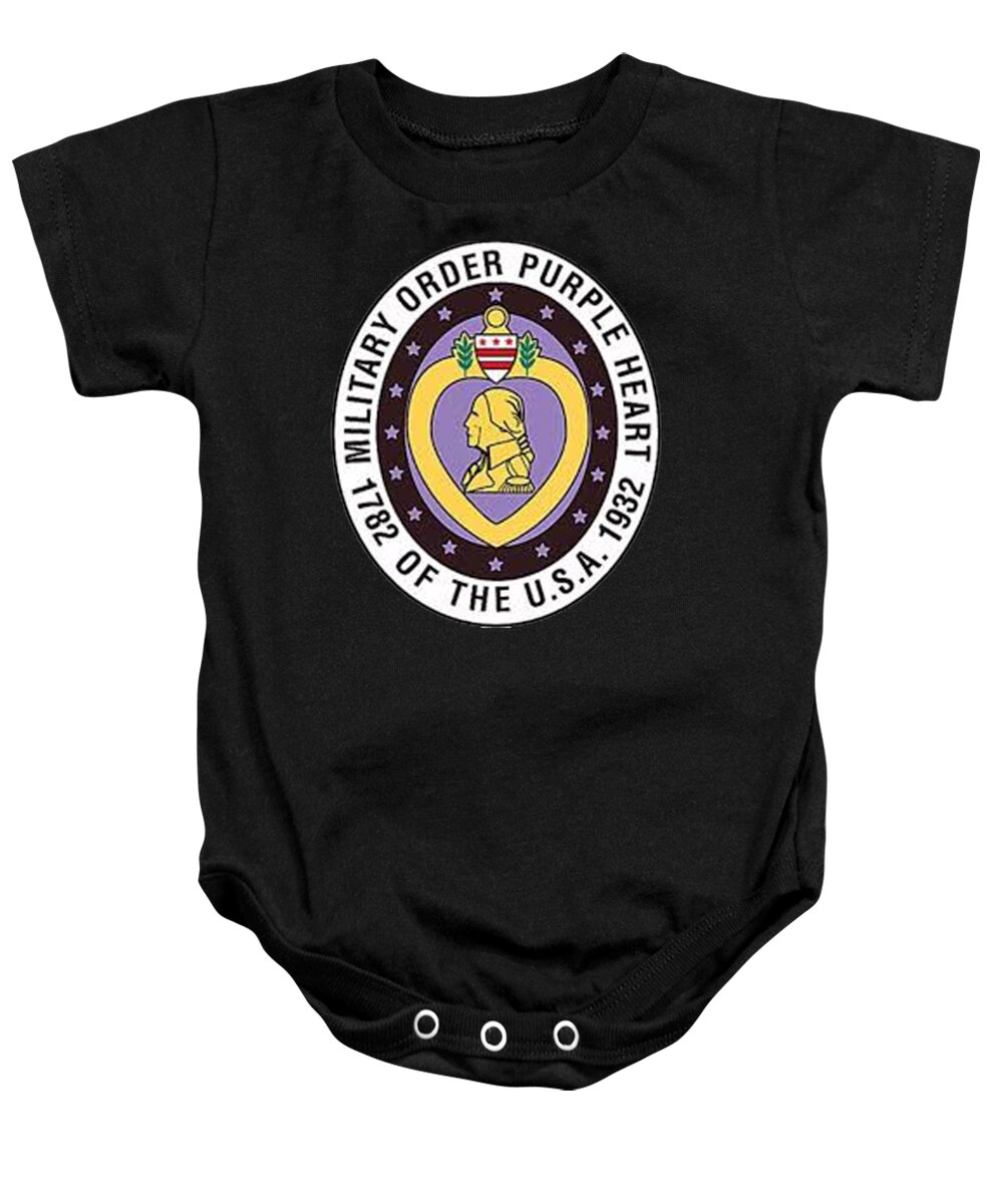 Baby Onesie featuring the painting Purple Heart 5 T-shirt by Herb Strobino