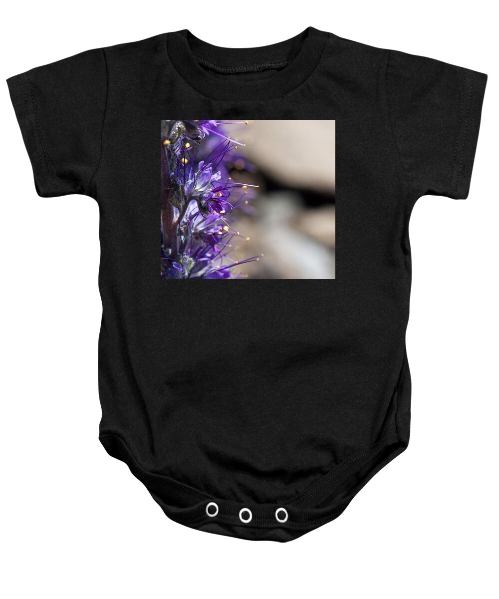 Flower Baby Onesie featuring the photograph Purple Silk by Julia McHugh