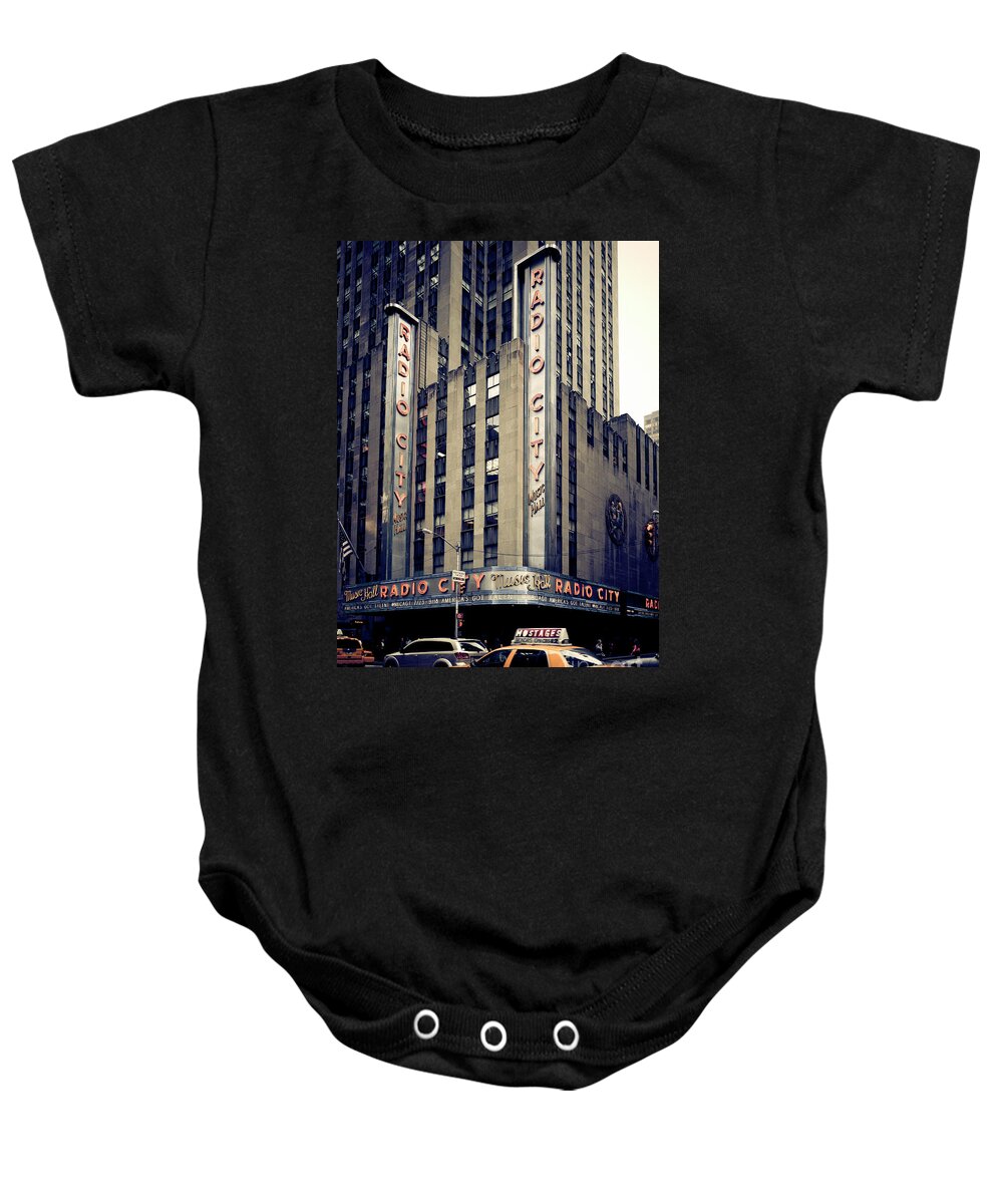 Nyc Baby Onesie featuring the photograph Radio City by RicharD Murphy